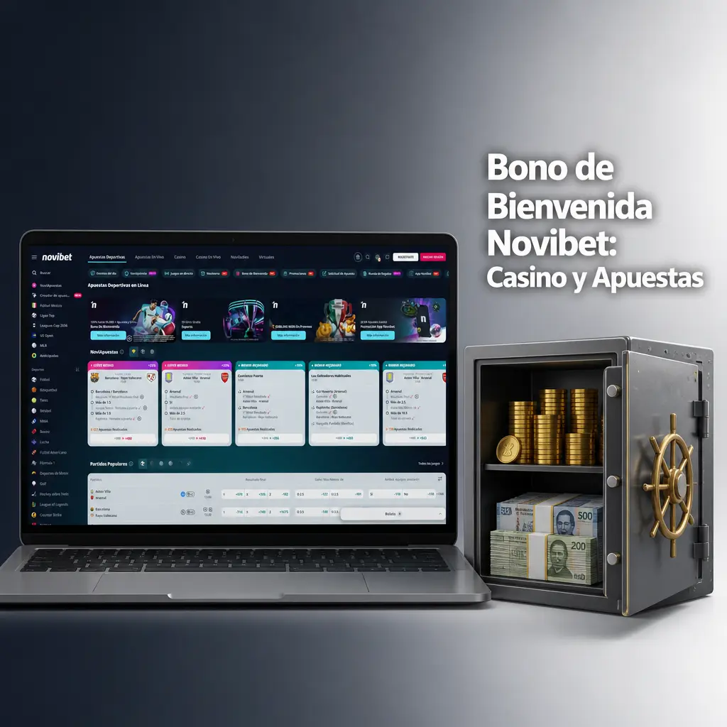 Bono de bienvenida Novibet: 100% hasta 5,000 MXN en casino o 4,000 MXN en apuestas deportivas